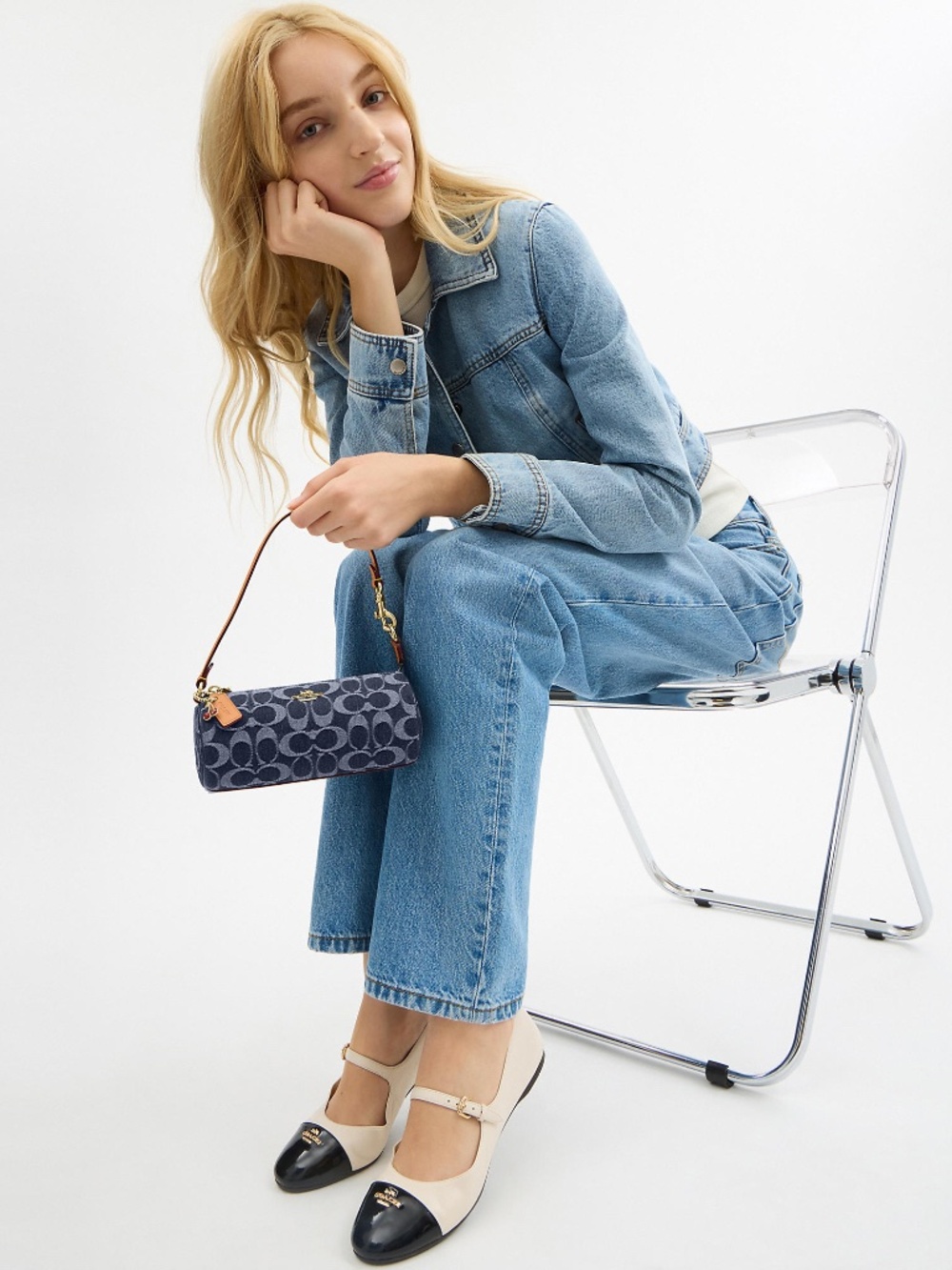 Nolita Barrel Bag In Signature Denim